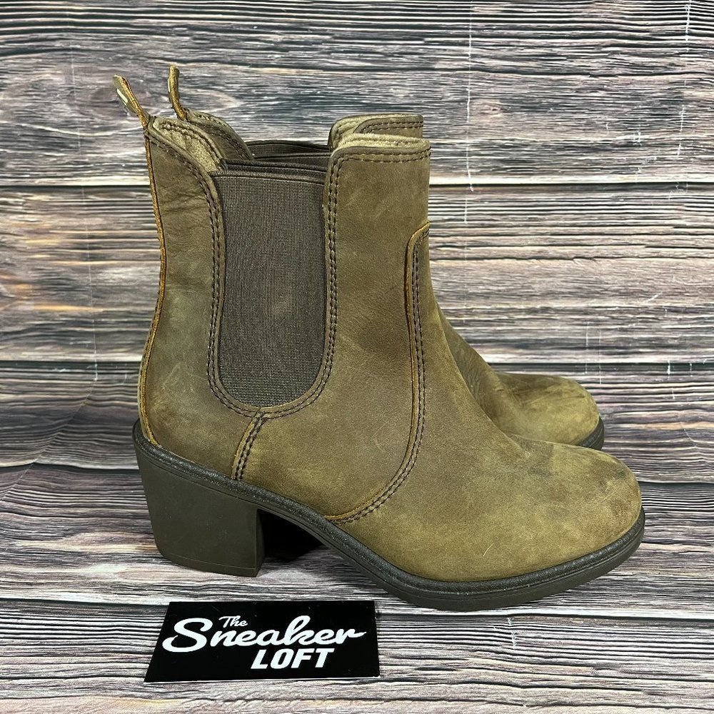 Kodiak Women's Heeled Waterproof Slip On Brown Leather Boots